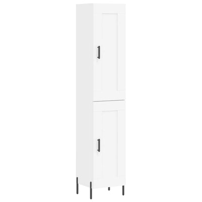 Highboard White 34,5x34x180 cm Engineered Wood