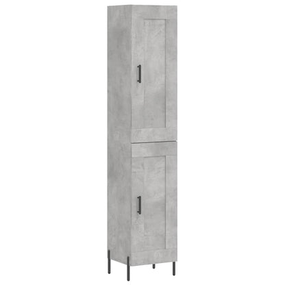 Highboard Concrete Grey 34,5x34x180 cm Engineered Wood