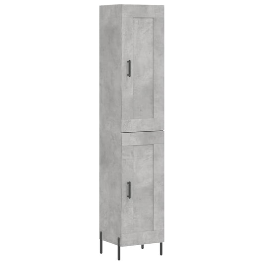 Highboard Concrete Grey 34,5x34x180 cm Engineered Wood