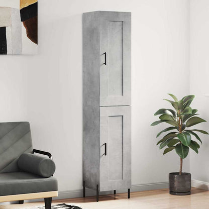 Highboard Concrete Grey 34,5x34x180 cm Engineered Wood