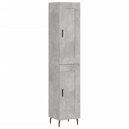 Highboard Concrete Grey 34,5x34x180 cm Engineered Wood