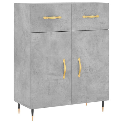 Highboard Concrete Grey 69,5x34x180 cm Engineered Wood