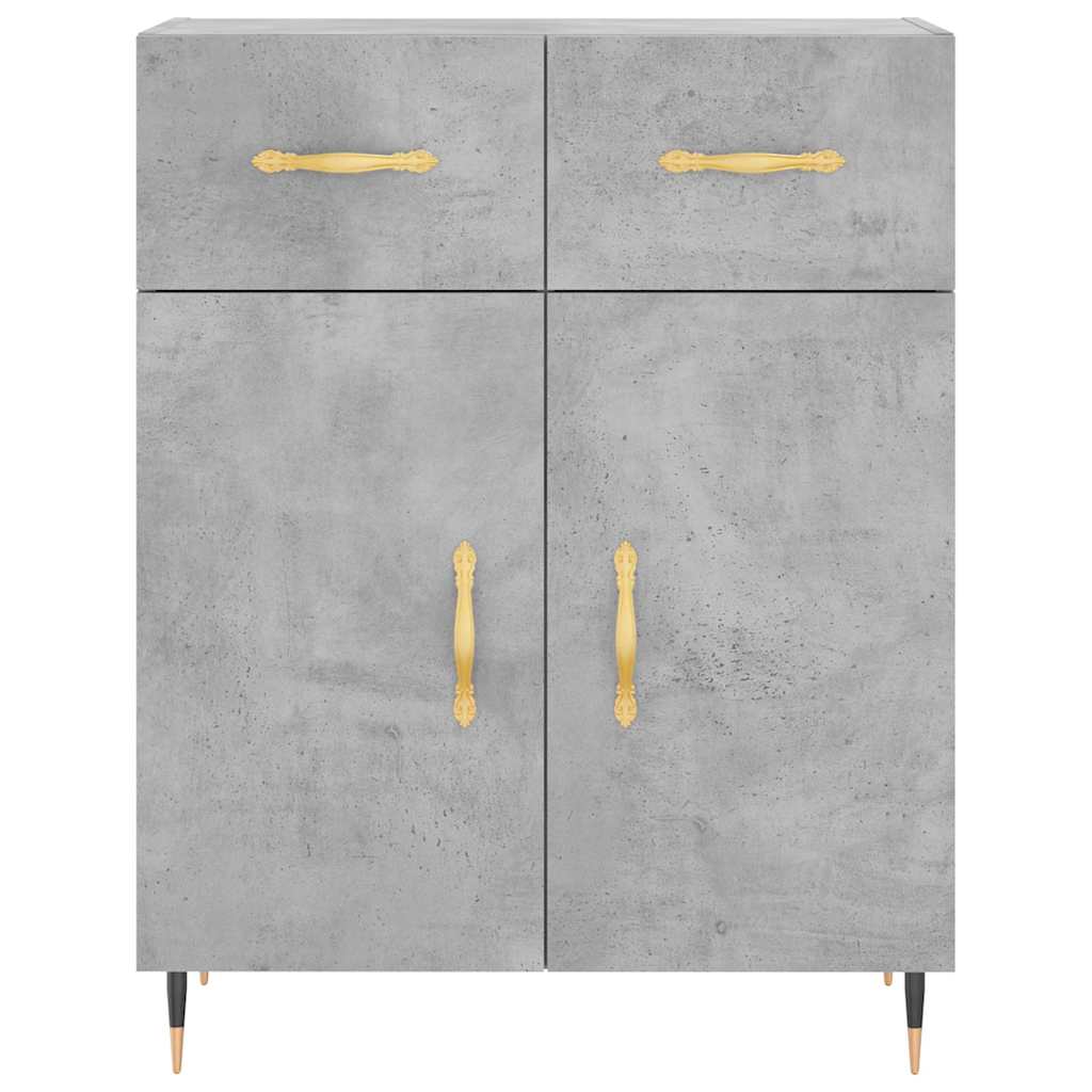 Highboard Concrete Grey 69,5x34x180 cm Engineered Wood