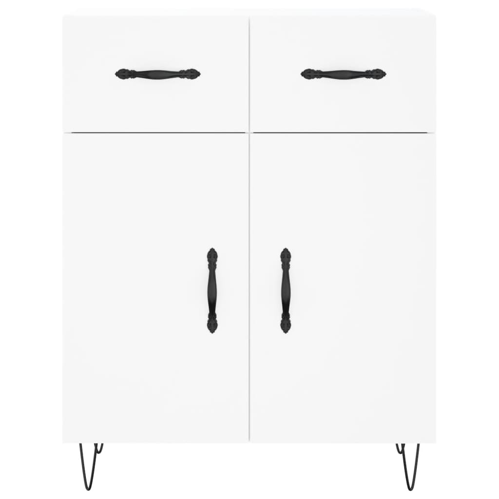 Highboard White 69.5x34x180 cm Engineered Wood