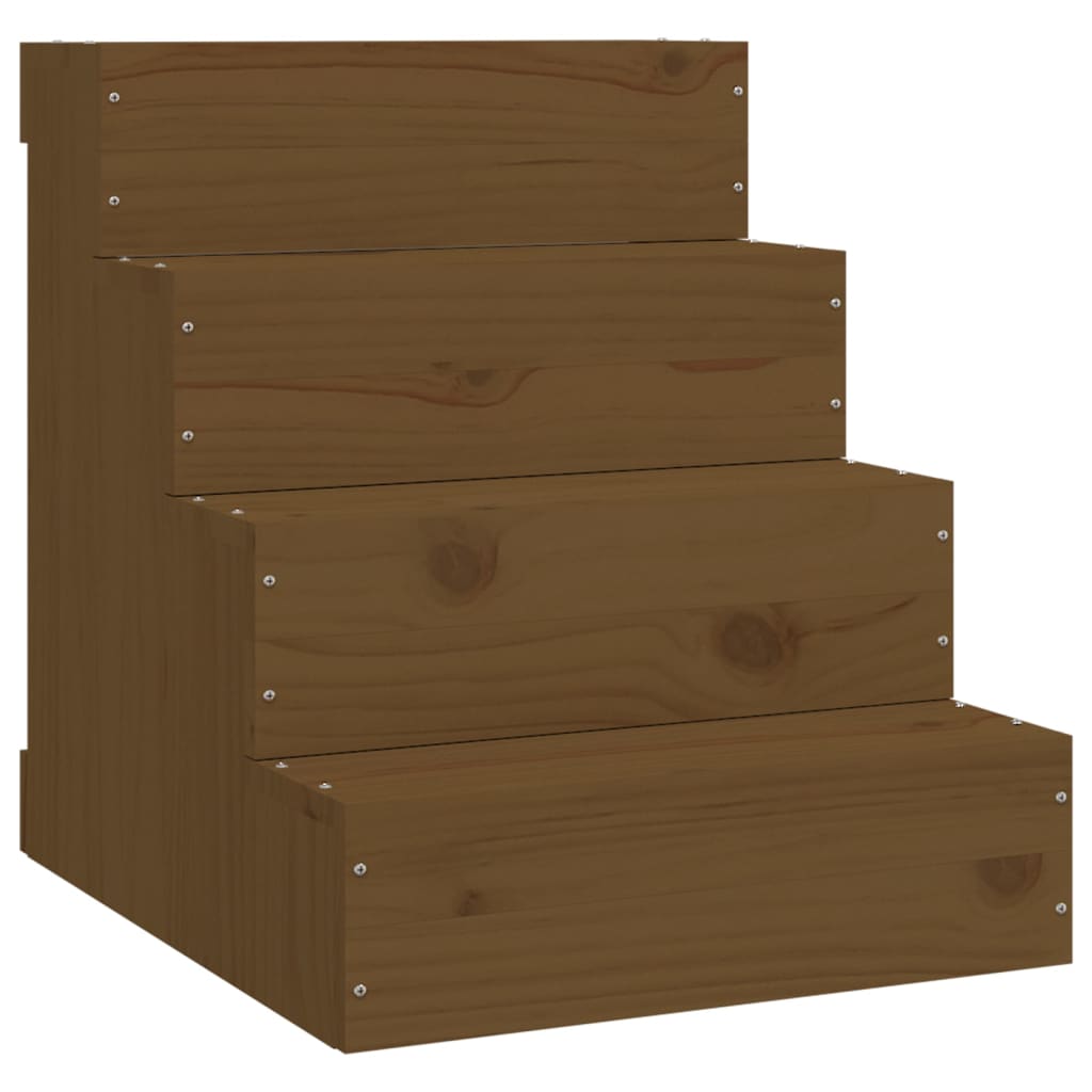 Pet Stair Honey Brown 40x49x47 cm Solid Wood Pine