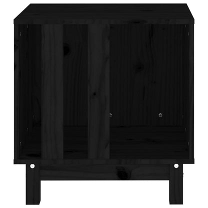 Dog House Black 50x40x52 cm Solid Wood Pine