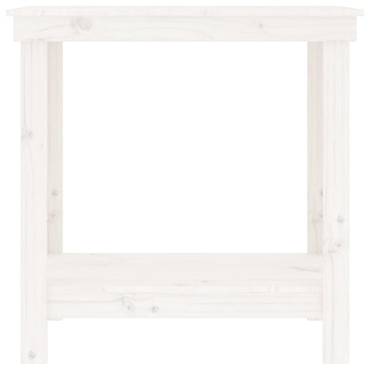 Work Bench White 80x50x80 cm Solid Wood Pine