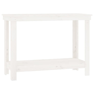 Work Bench White 110x50x80 cm Solid Wood Pine