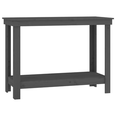 Work Bench Grey 110x50x80 cm Solid Wood Pine