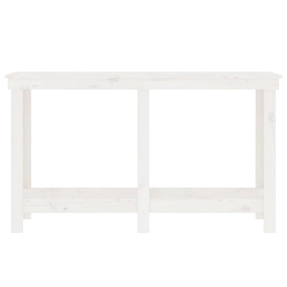 Work Bench White 140x50x80 cm Solid Wood Pine