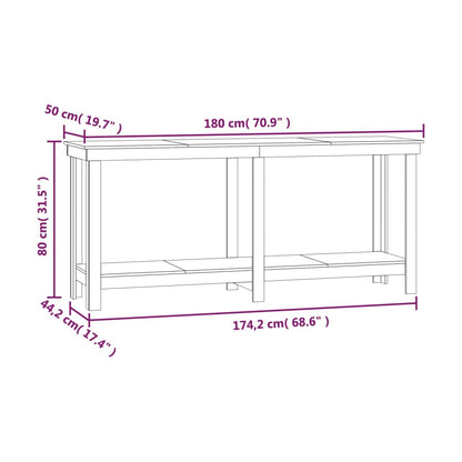 Work Bench 180x50x80 cm Solid Wood Pine