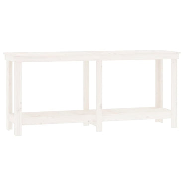 Work Bench White 180x50x80 cm Solid Wood Pine