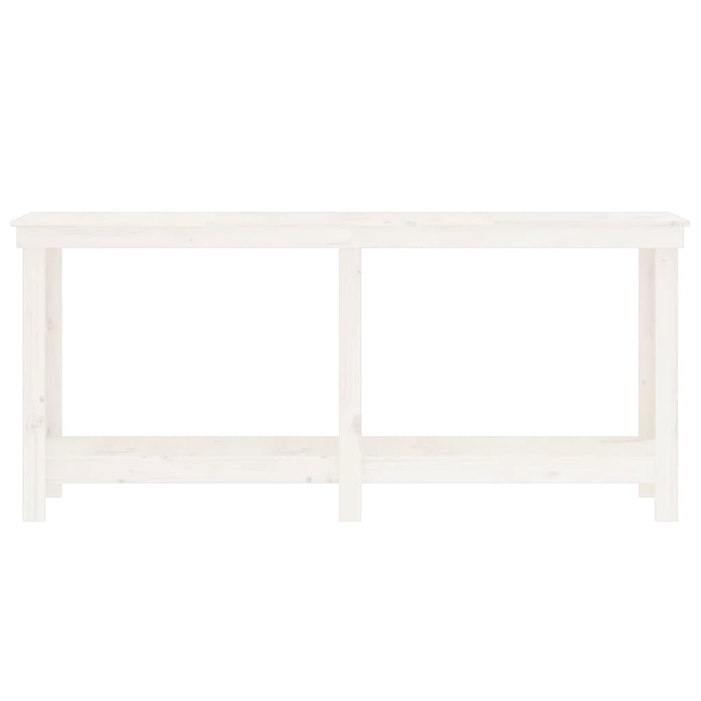 Work Bench White 180x50x80 cm Solid Wood Pine