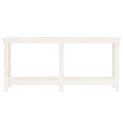 Work Bench White 180x50x80 cm Solid Wood Pine