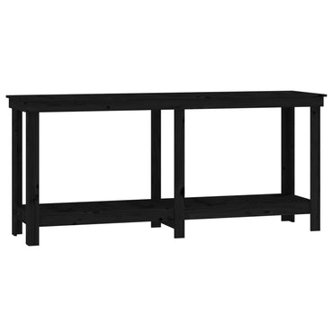 Work Bench Black 180x50x80 cm Solid Wood Pine