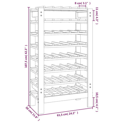 Wine Rack 61.5x30x107.5 cm Solid Wood Pine