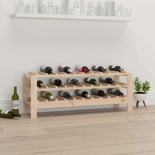 Wine Rack 109.5x30x42 cm Solid Wood Pine