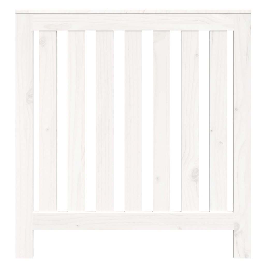 Radiator Cover White 79.5x19x84 cm Solid Wood Pine