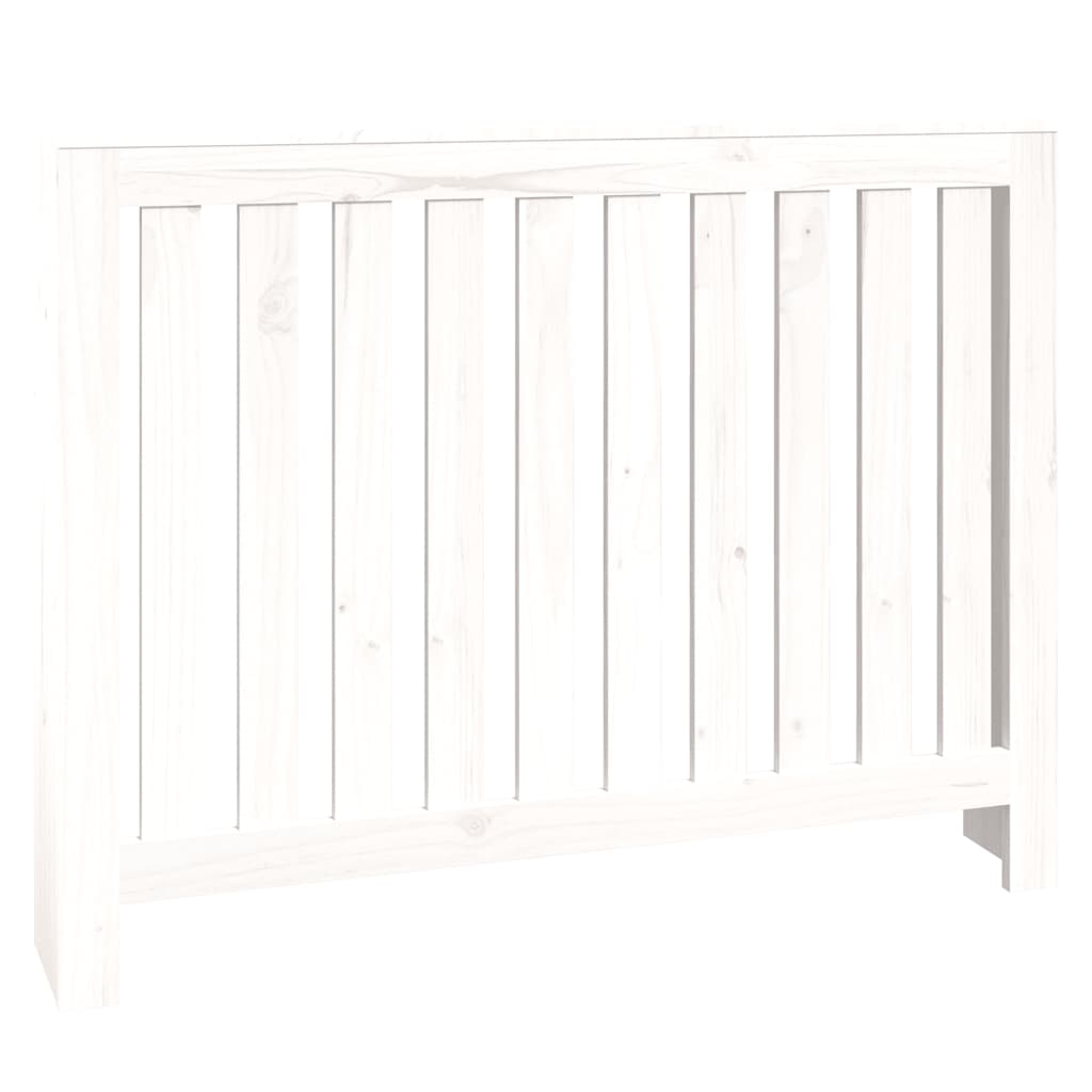 Radiator Cover White 108.5x19x84 cm Solid Wood Pine