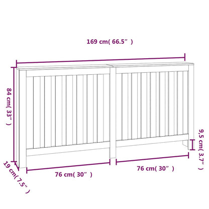 Radiator Cover 169x19x84 cm Solid Wood Pine