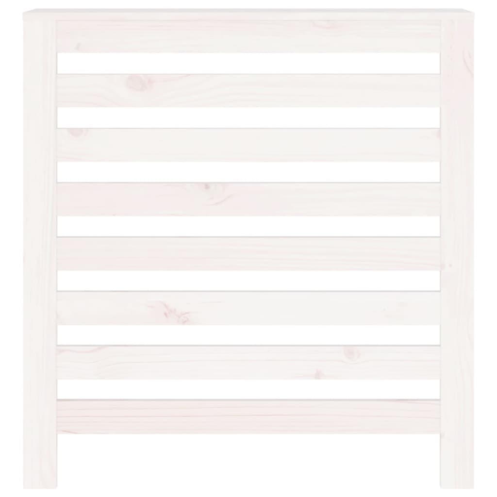 Radiator Cover White 79.5x19x84 cm Solid Wood Pine