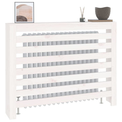 Radiator Cover White 108.5x19x84 cm Solid Wood Pine