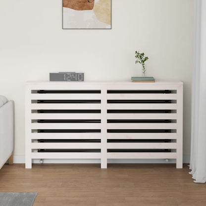 Radiator Cover White 153x19x84 cm Solid Wood Pine