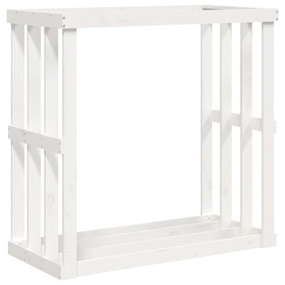 Outdoor Log Holder White 108x52x106 cm Solid Wood Pine