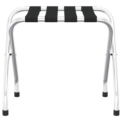 Luggage Rack Black and Silver 56x40x49 cm