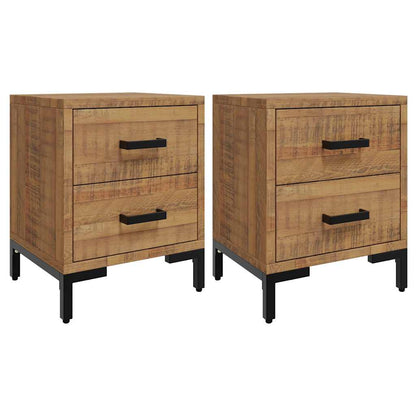 Bedside Cabinets 2 pcs 36x30x45 cm Solid Wood Pine