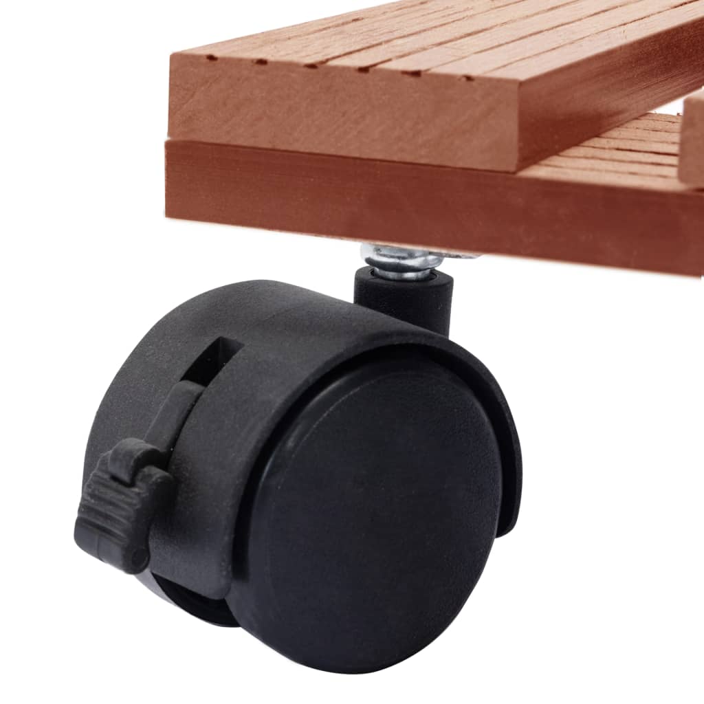 Plant Trolleys 4 pcs Brown 30x30x7,5 cm WPC