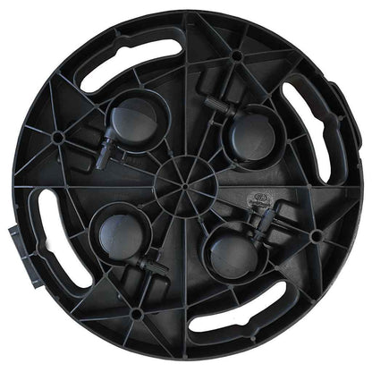 Plant Trolleys with Wheels 3 pcs Diameter 30 cm Black 170 kg