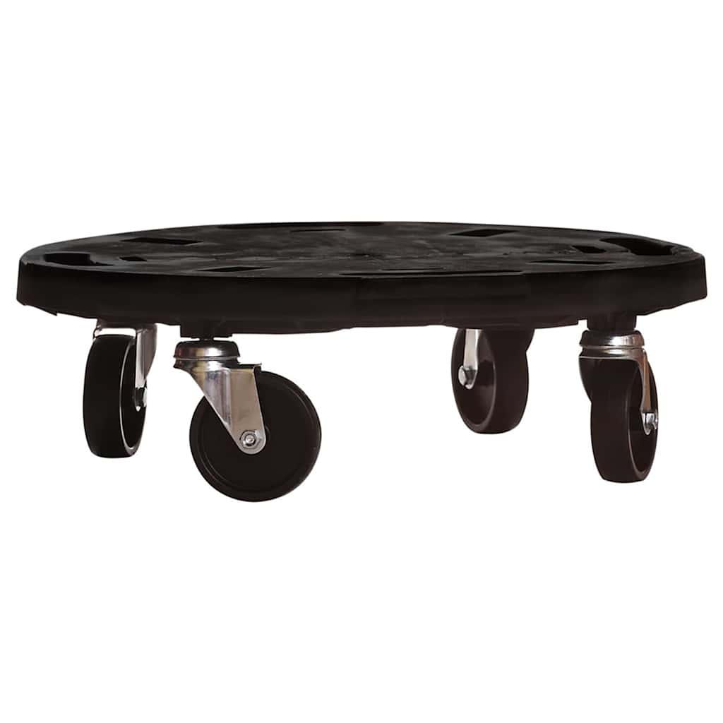 Plant Trolleys with Wheels 2 pcs Diameter 40 cm Black 275 kg
