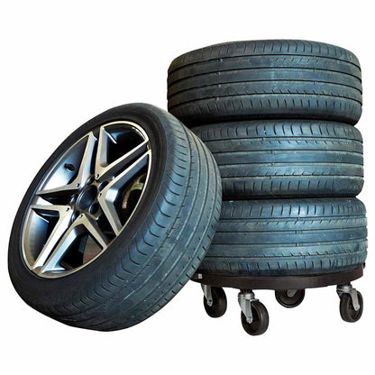 Plant Trolleys with Wheels 2 pcs Diameter 40 cm Black 275 kg
