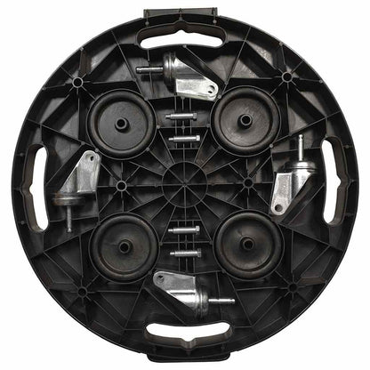 Plant Trolleys with Wheels 5 pcs Diameter 40 cm Black 275 kg