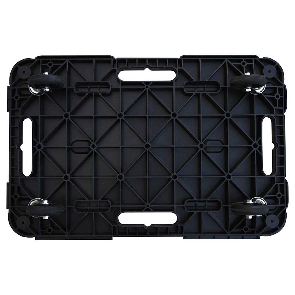 Transport Trolleys 2 pcs Black 58x38x12 cm Polypropylene