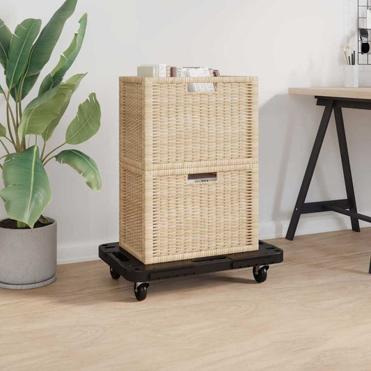 Transport Trolleys 5 pcs Black 58x38x12 cm Polypropylene