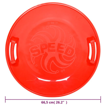 Round Sledge Red 66.5 cm PP