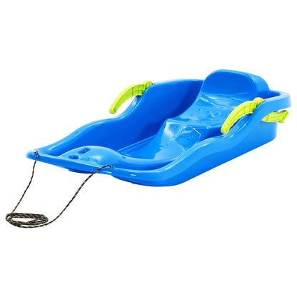 93713 vidaXL Sledge with Brakes Blue 87x40x18 cm Polypropylene