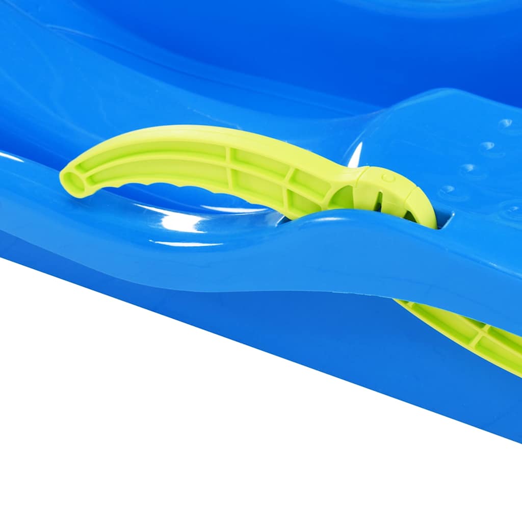 93713 vidaXL Sledge with Brakes Blue 87x40x18 cm Polypropylene