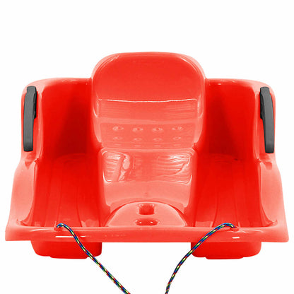 93714 vidaXL Sledge with Brakes Red 87x40x18 cm Polypropylene