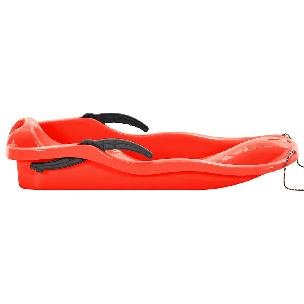 93714 vidaXL Sledge with Brakes Red 87x40x18 cm Polypropylene
