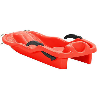 93714 vidaXL Sledge with Brakes Red 87x40x18 cm Polypropylene
