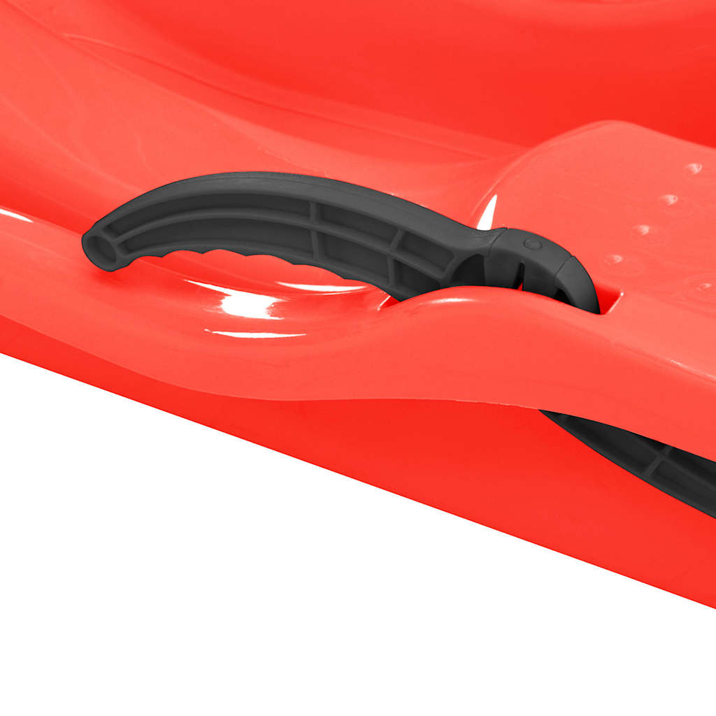 93714 vidaXL Sledge with Brakes Red 87x40x18 cm Polypropylene