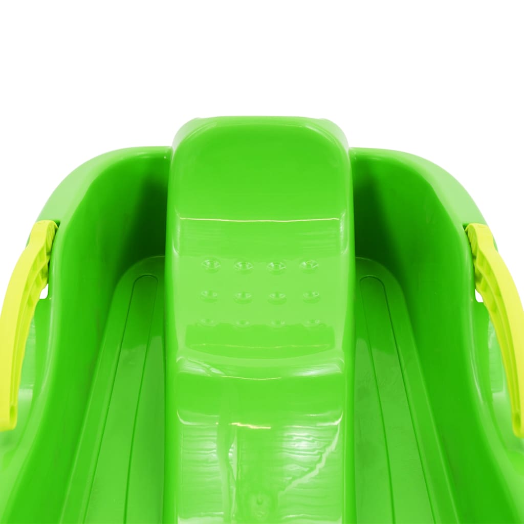93715 vidaXL Sledge with Brakes Green 87x40x18 cm Polypropylene