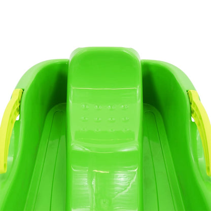 93715 vidaXL Sledge with Brakes Green 87x40x18 cm Polypropylene