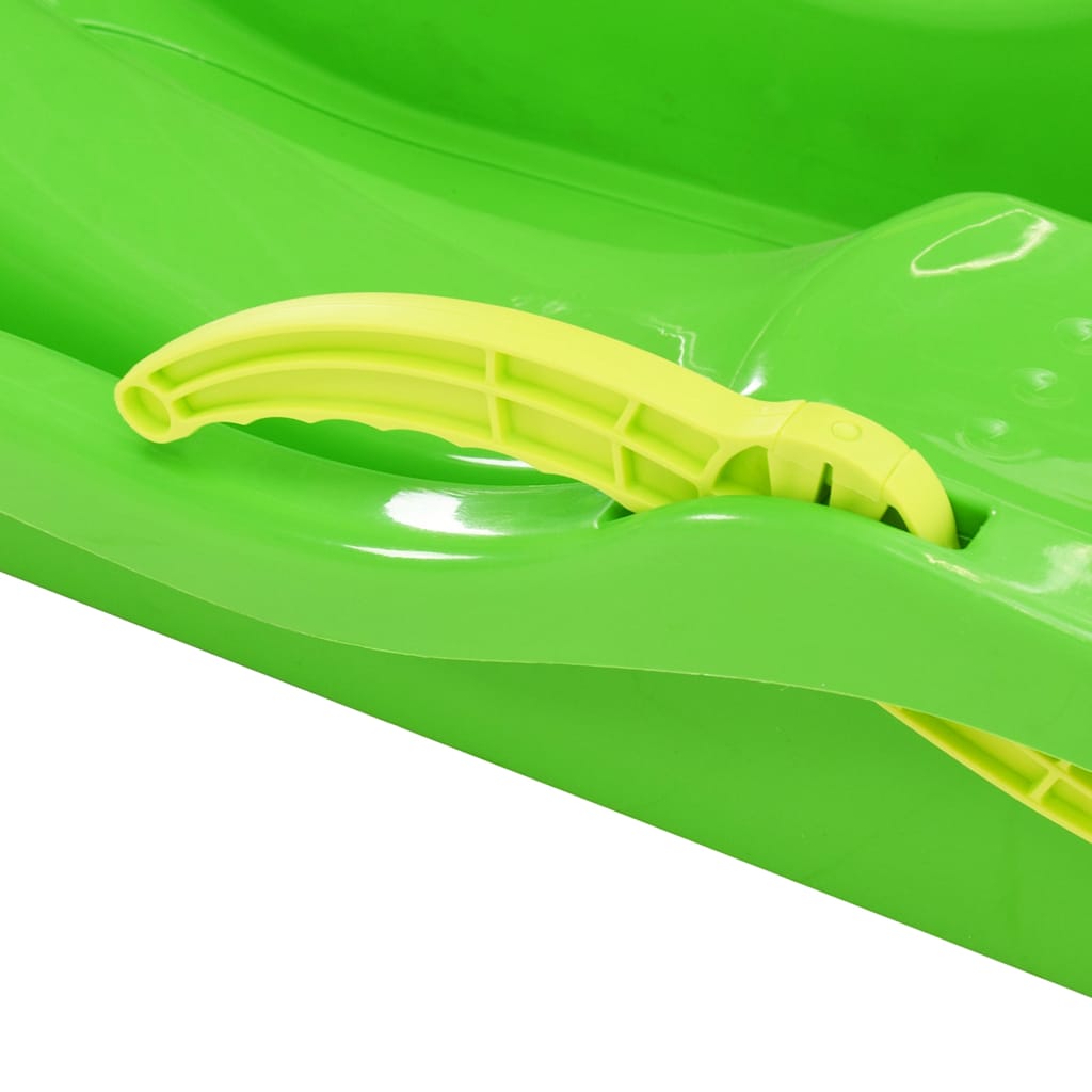 93715 vidaXL Sledge with Brakes Green 87x40x18 cm Polypropylene