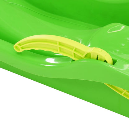 93715 vidaXL Sledge with Brakes Green 87x40x18 cm Polypropylene