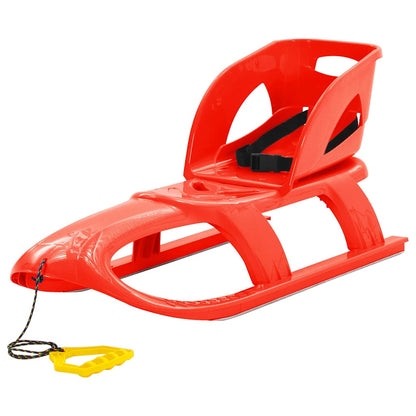 93722 vidaXL Sledge with Seat Red 102,5x40x23 cm Polypropylene