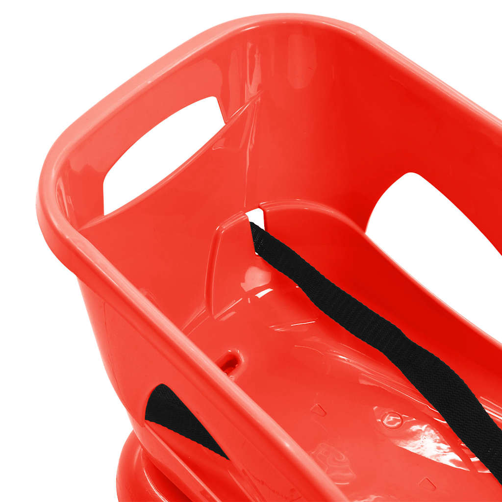 93722 vidaXL Sledge with Seat Red 102,5x40x23 cm Polypropylene